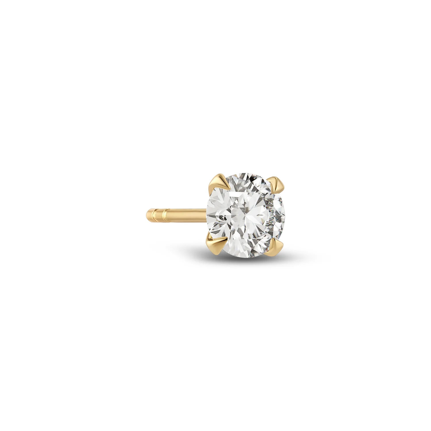 Diamant-Solitär-Ohrstecker im Brillantschliff