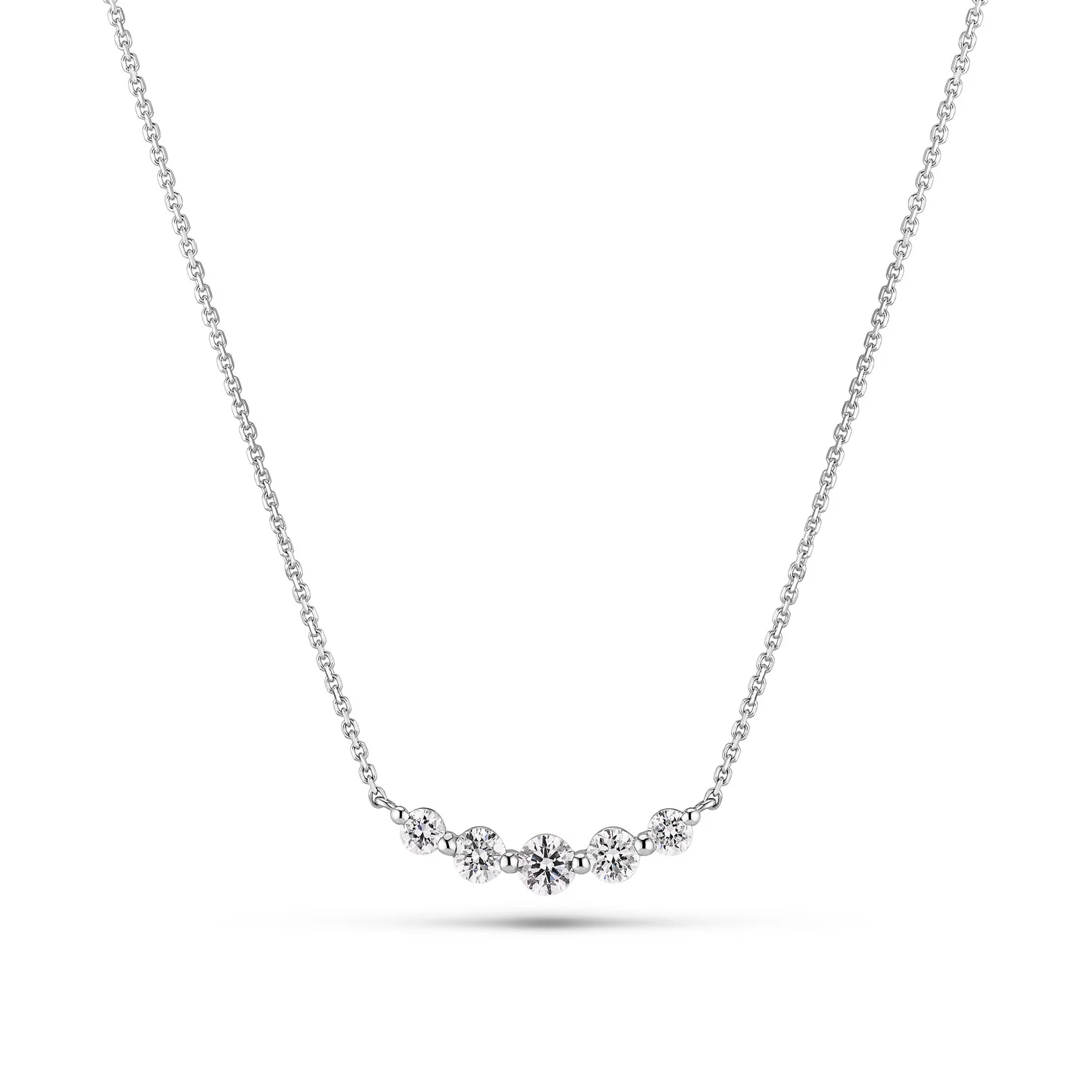 Gebogene Tiara-Halskette mit Diamanten