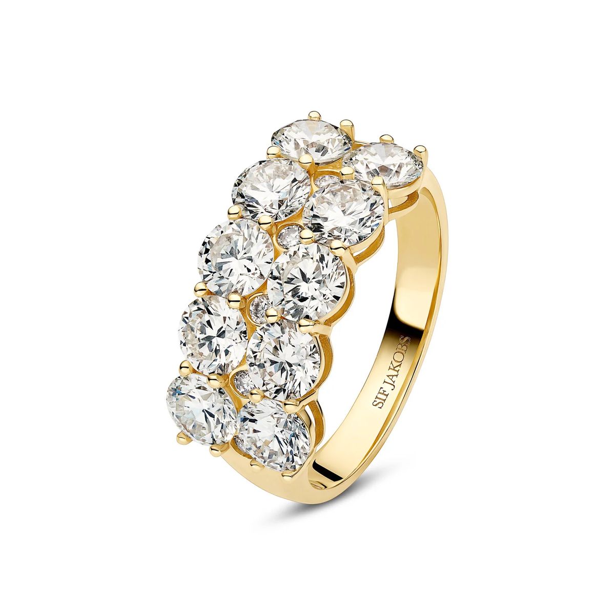 Ariccia Mehrreihiger Diamant-Statement-Ring