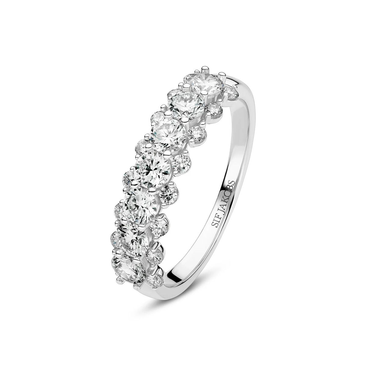 Eleganter Ring mit Diamant-Cluster