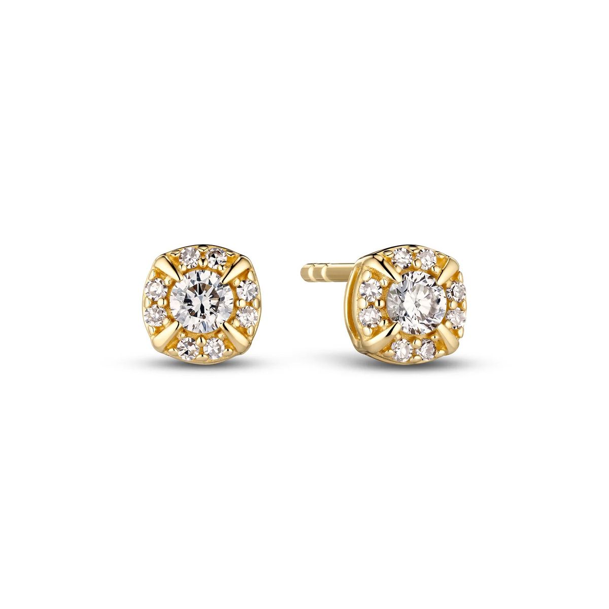Elegante Diamant-Halo-Ohrstecker