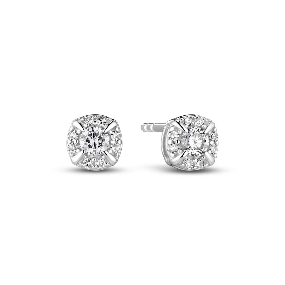 Funkelnde Diamant-Cluster-Ohrstecker
