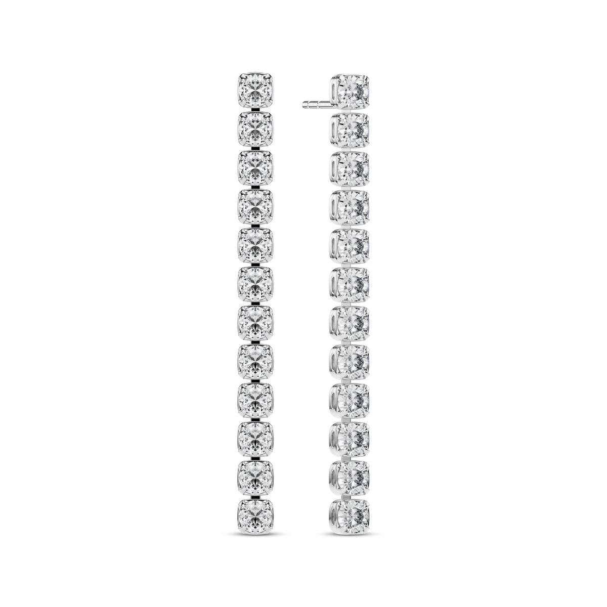 Elegante Diamant-Ohrhänger in Linienform