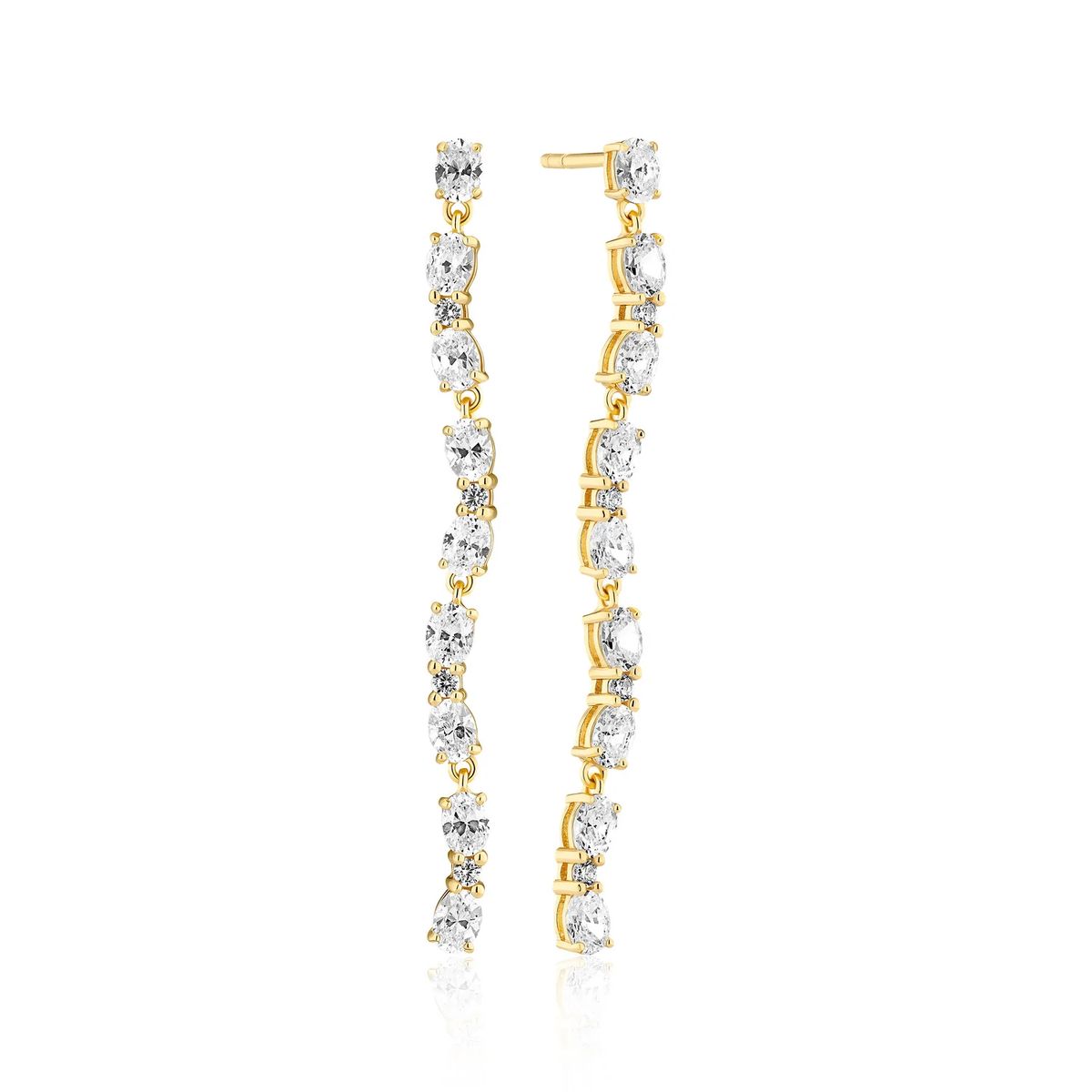 Elegante Tropfenohrringe mit Ovalsteinen