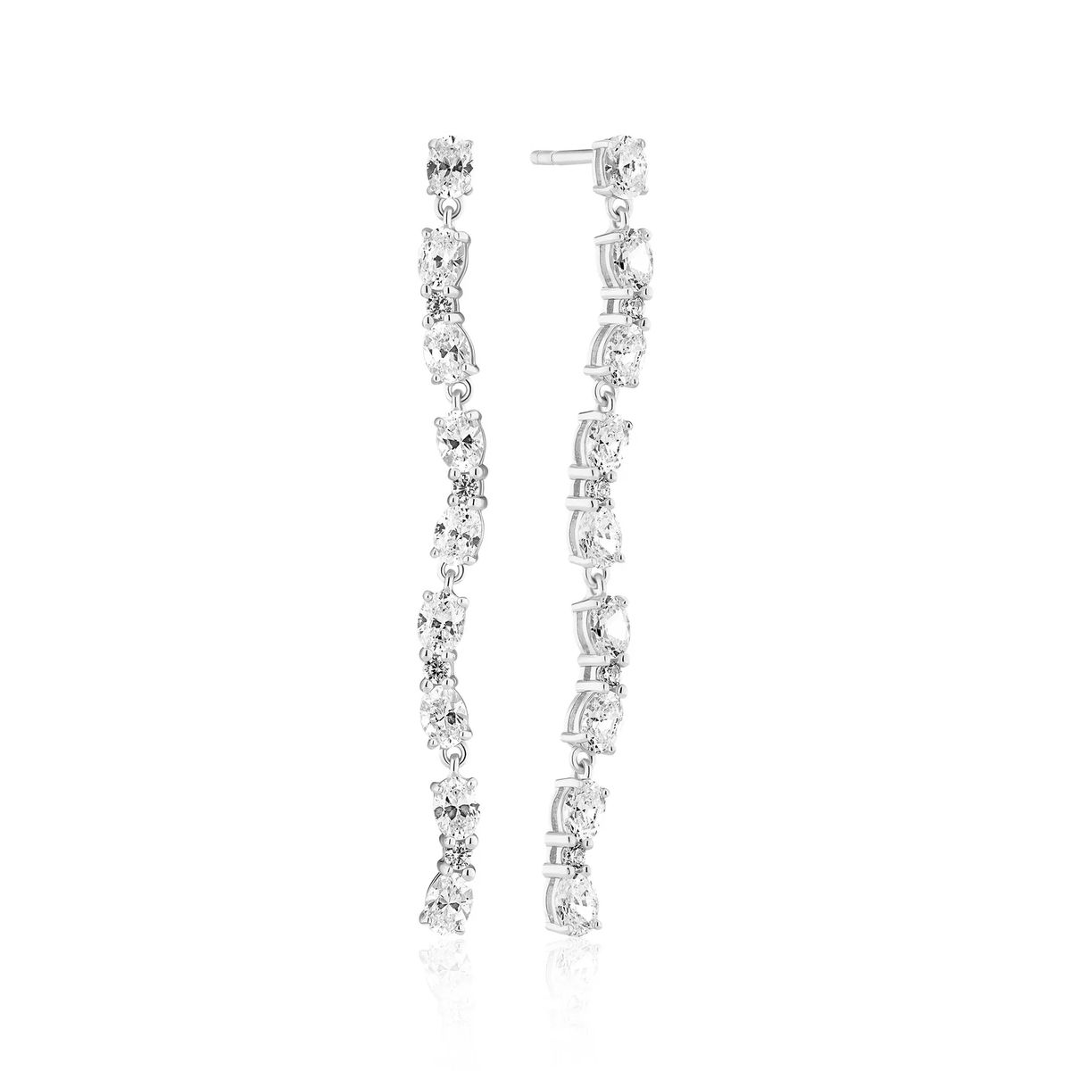 Elegante Tropfenohrringe mit Ovalschliff