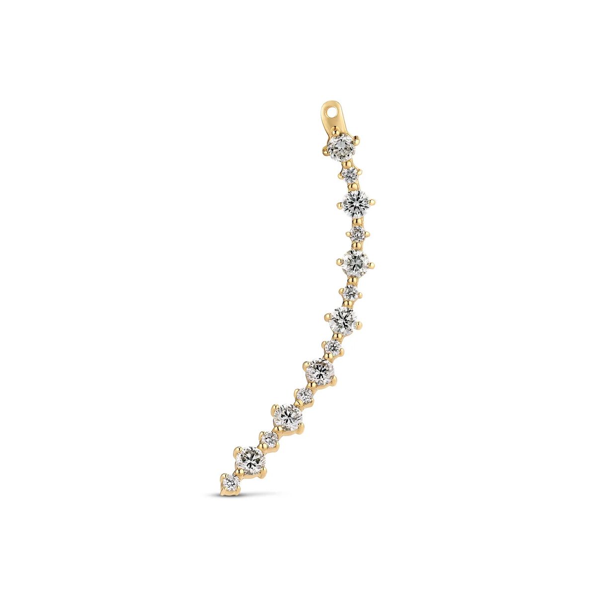 Eleganter geschwungener Diamant-Charm