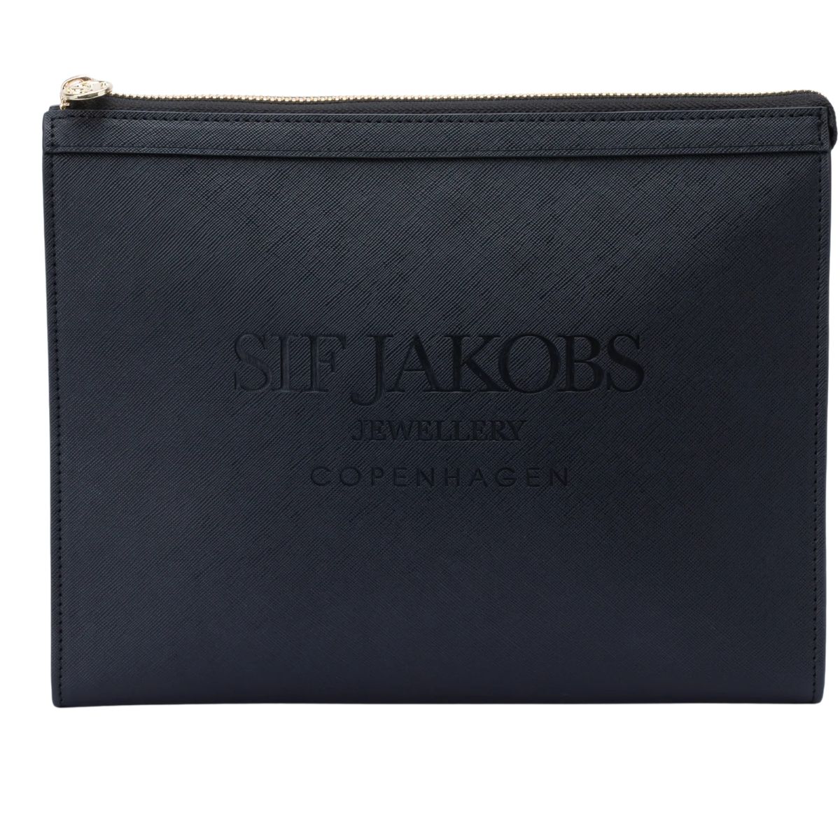 Schmale strukturierte Reißverschluss-Clutch