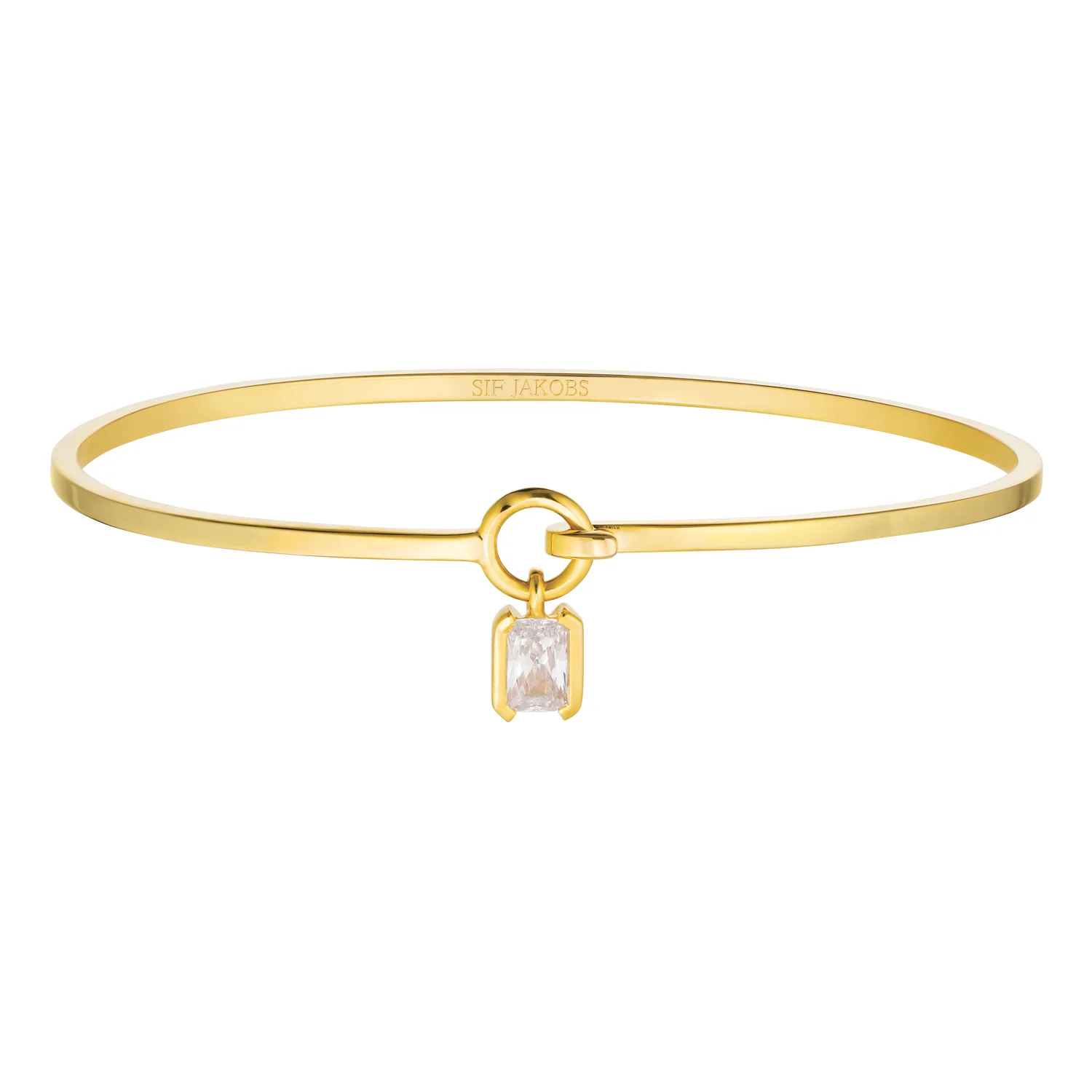Eleganter Armreif mit rechteckigem Anhänger