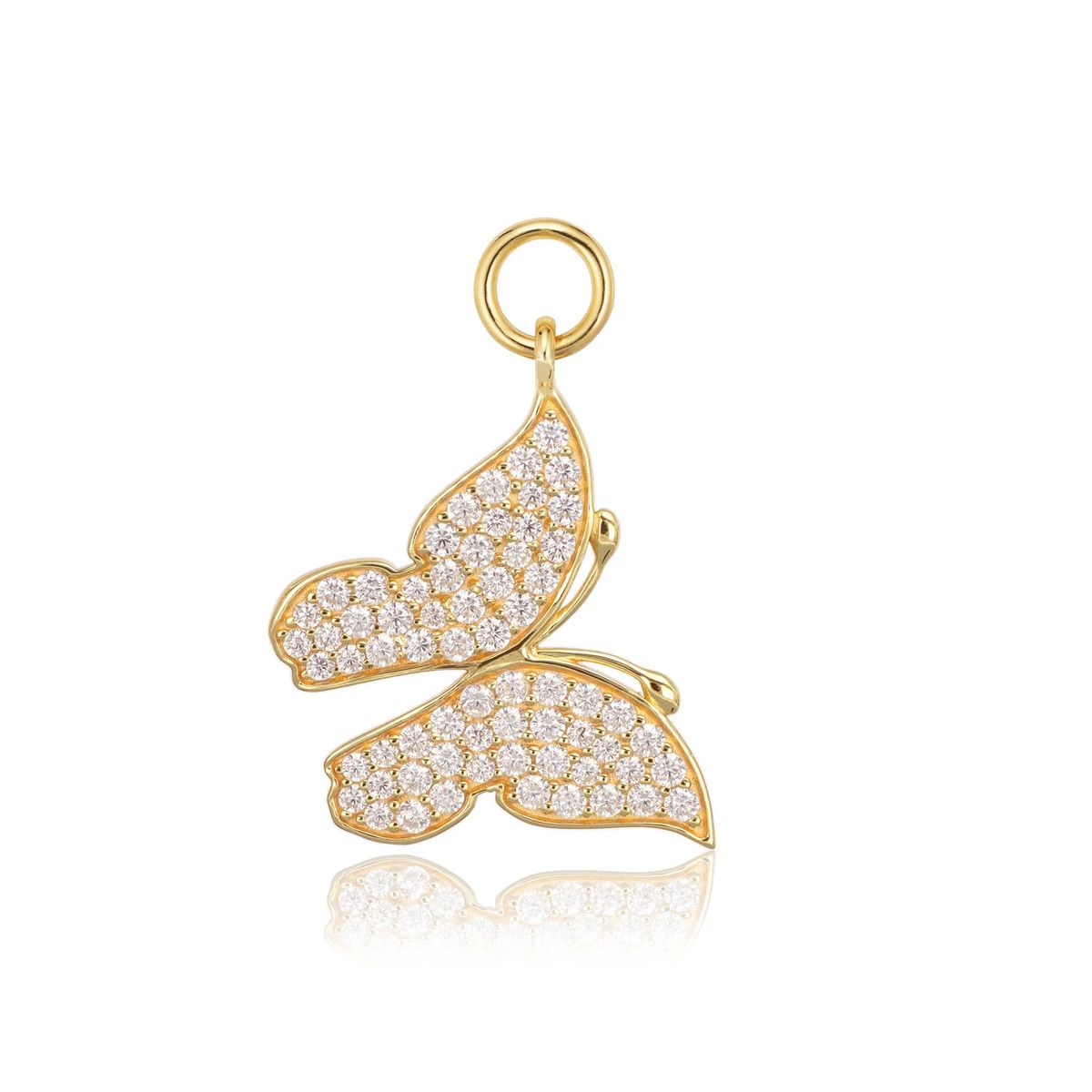 Funkelnder Schmetterlings-Charm mit Pavé-Besatz