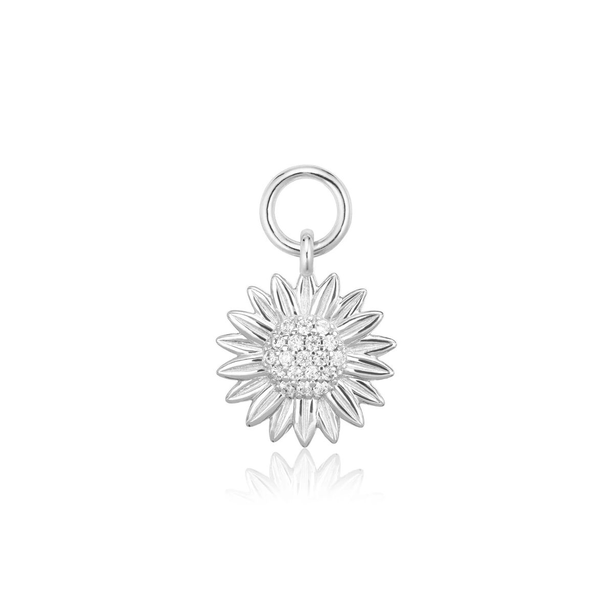 Funkelnder Sonnenblumen Charm Anhänger