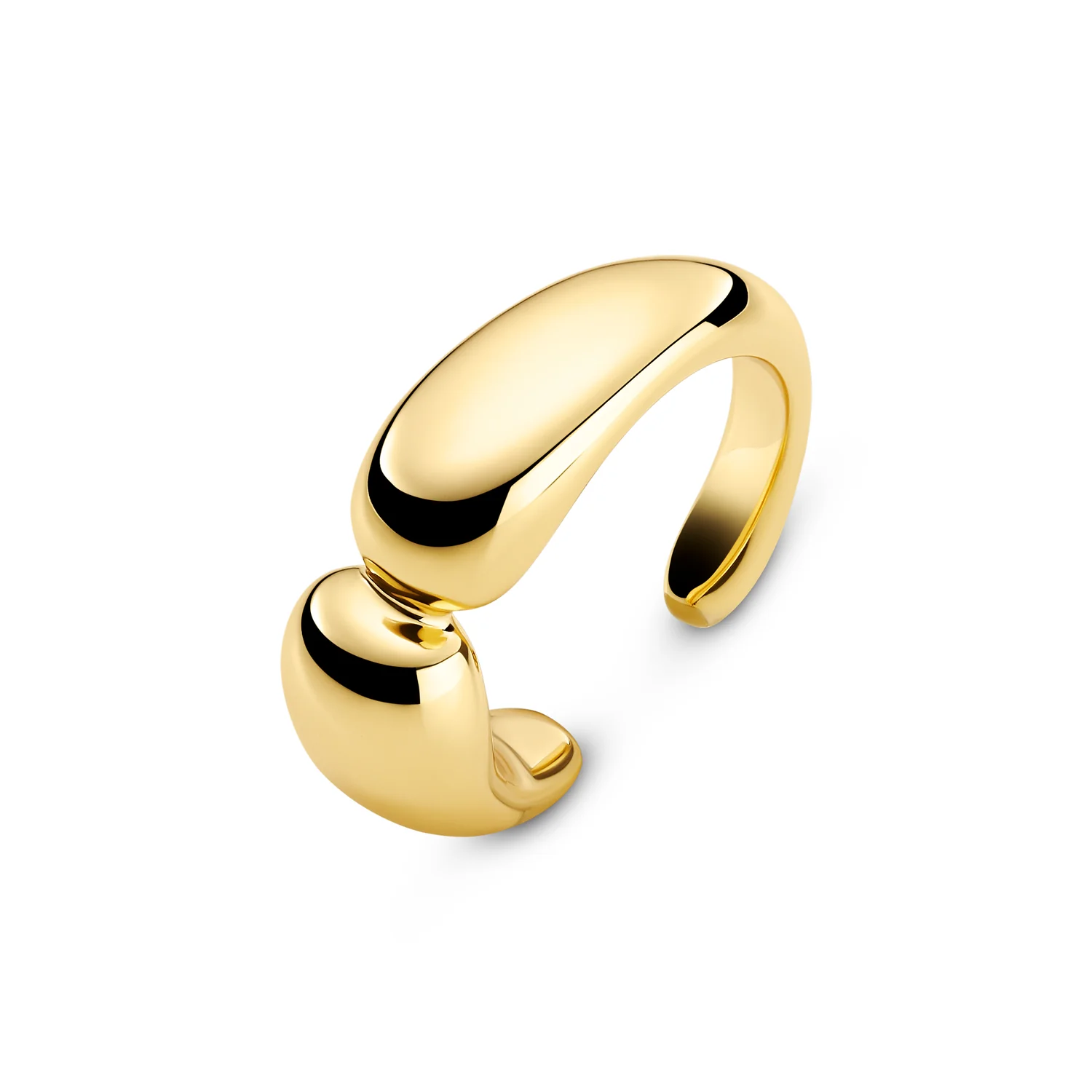 Skulpturaler Ear Cuff in Tropfenform