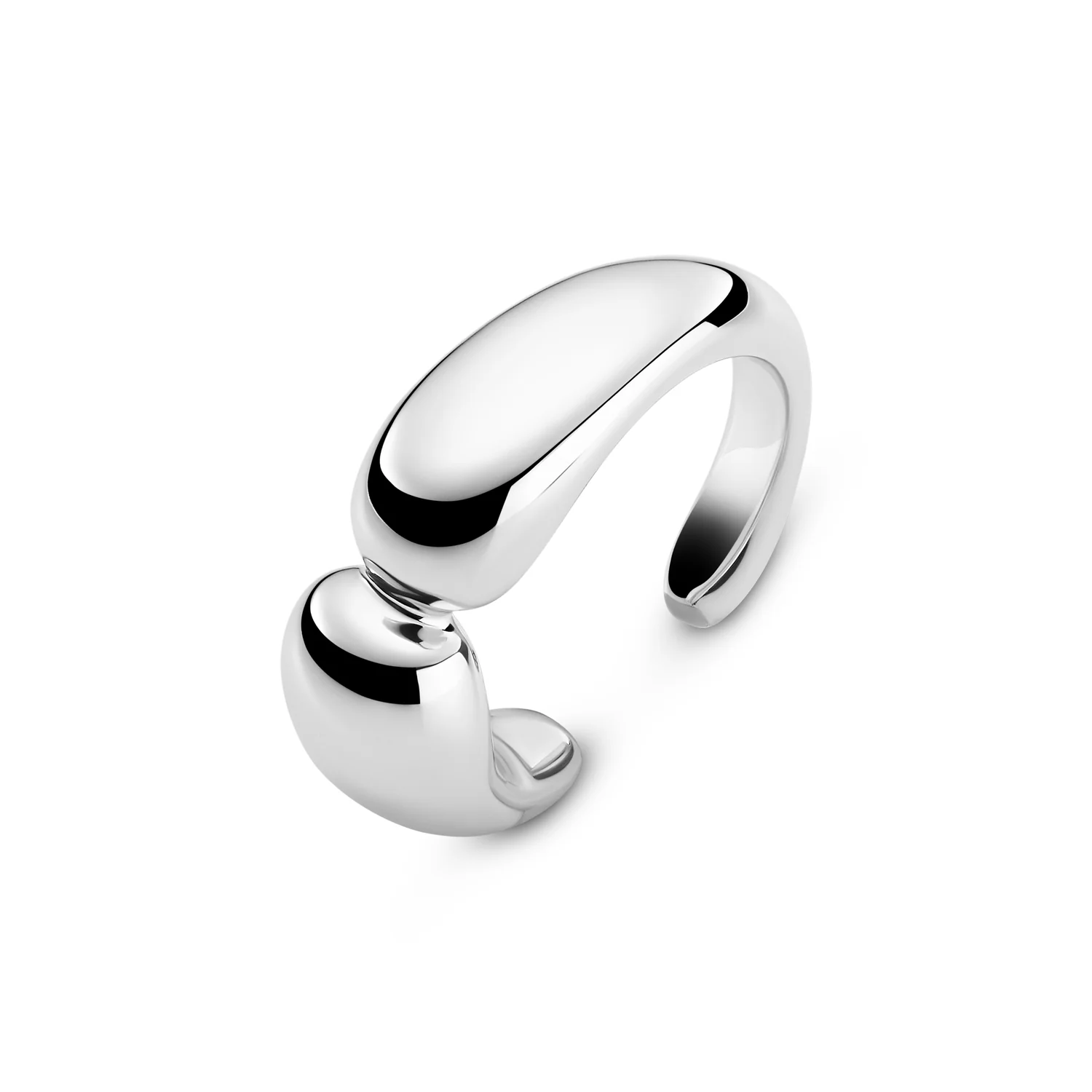 Skulpturaler Tropfen-Ear Cuff