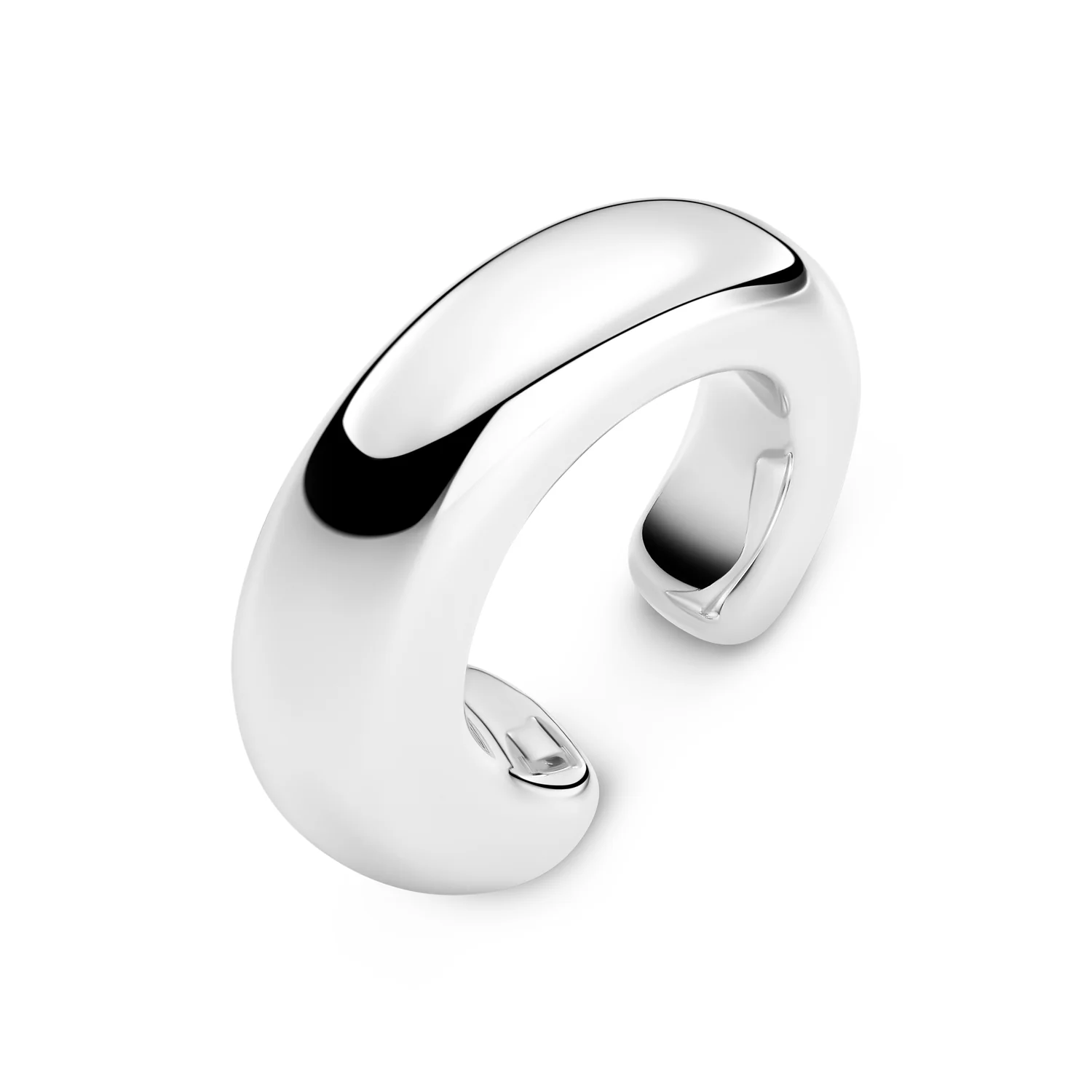 Markanter Polierter Goccia Ear Cuff