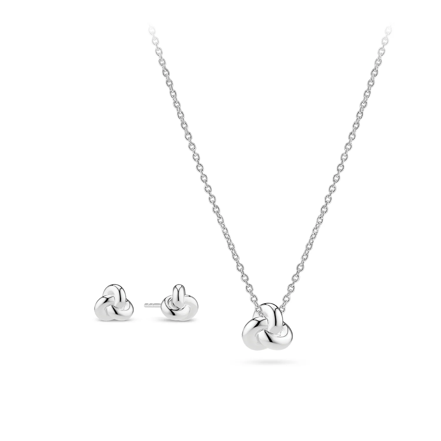 Set aus Knotenhalskette und Ohrsteckern