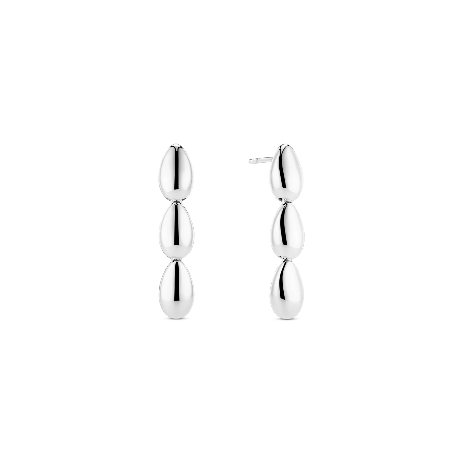 Minimalistische dreifache Tropfen-Ohrringe