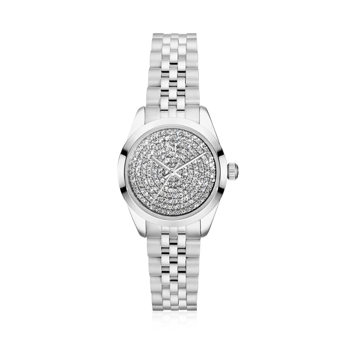 Armbanduhr mit Kristall-Pavé-Zifferblatt