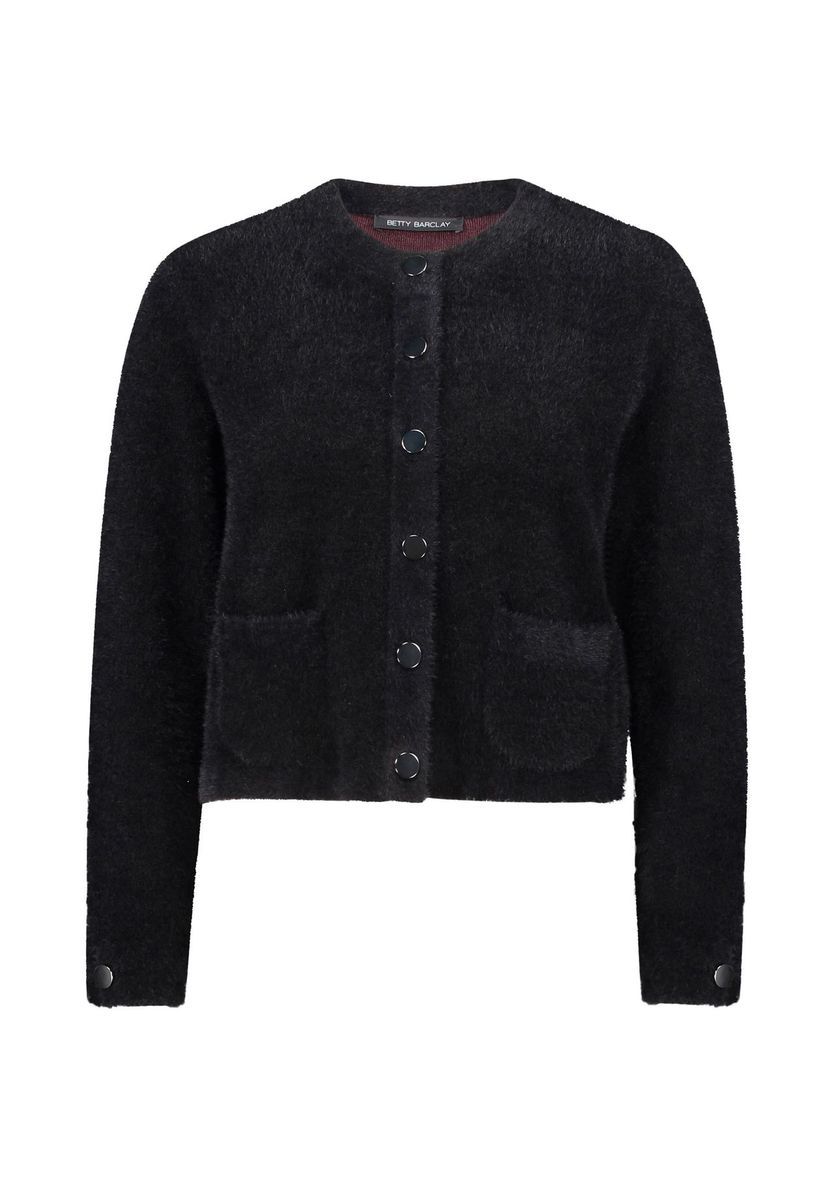 Moderne Strickjacke mit Rundhalsausschnitt