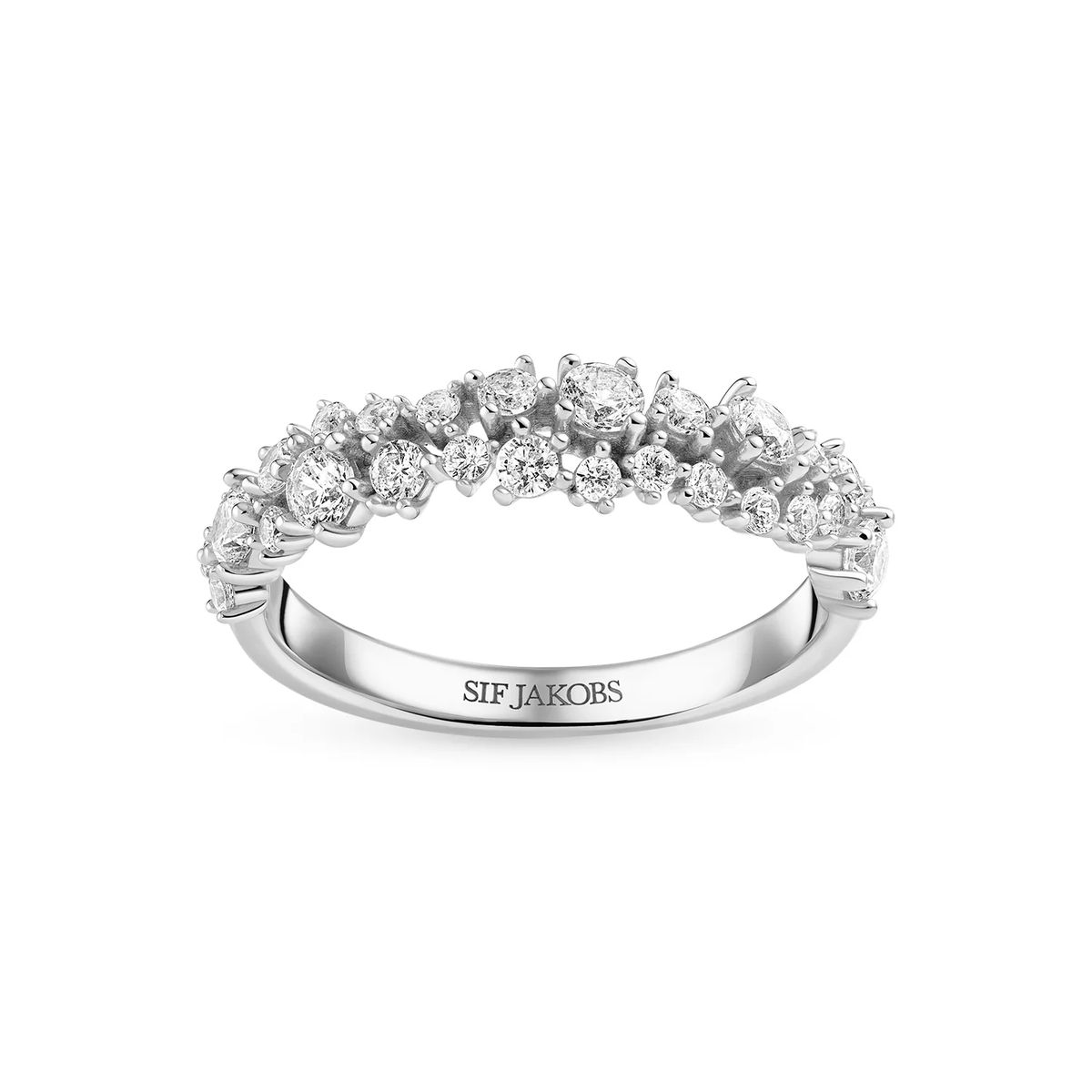 Mehrreihiger Cluster-Ring mit Zirkonia