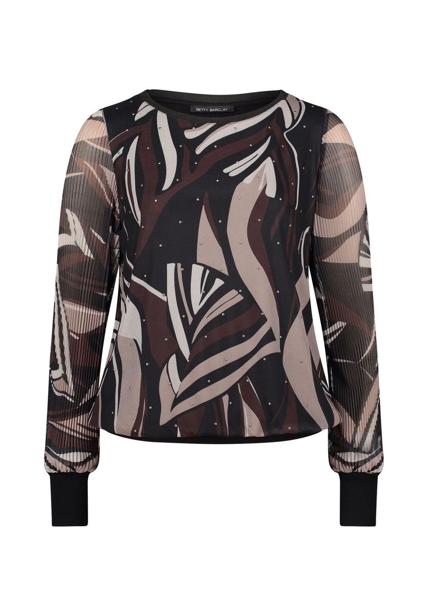 Langarmshirt mit abstraktem Print