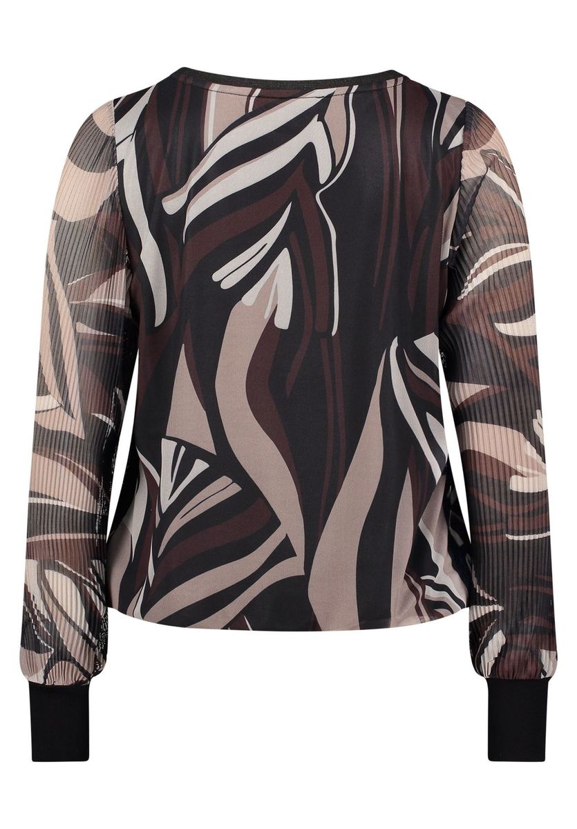 Langarmshirt mit abstraktem Print