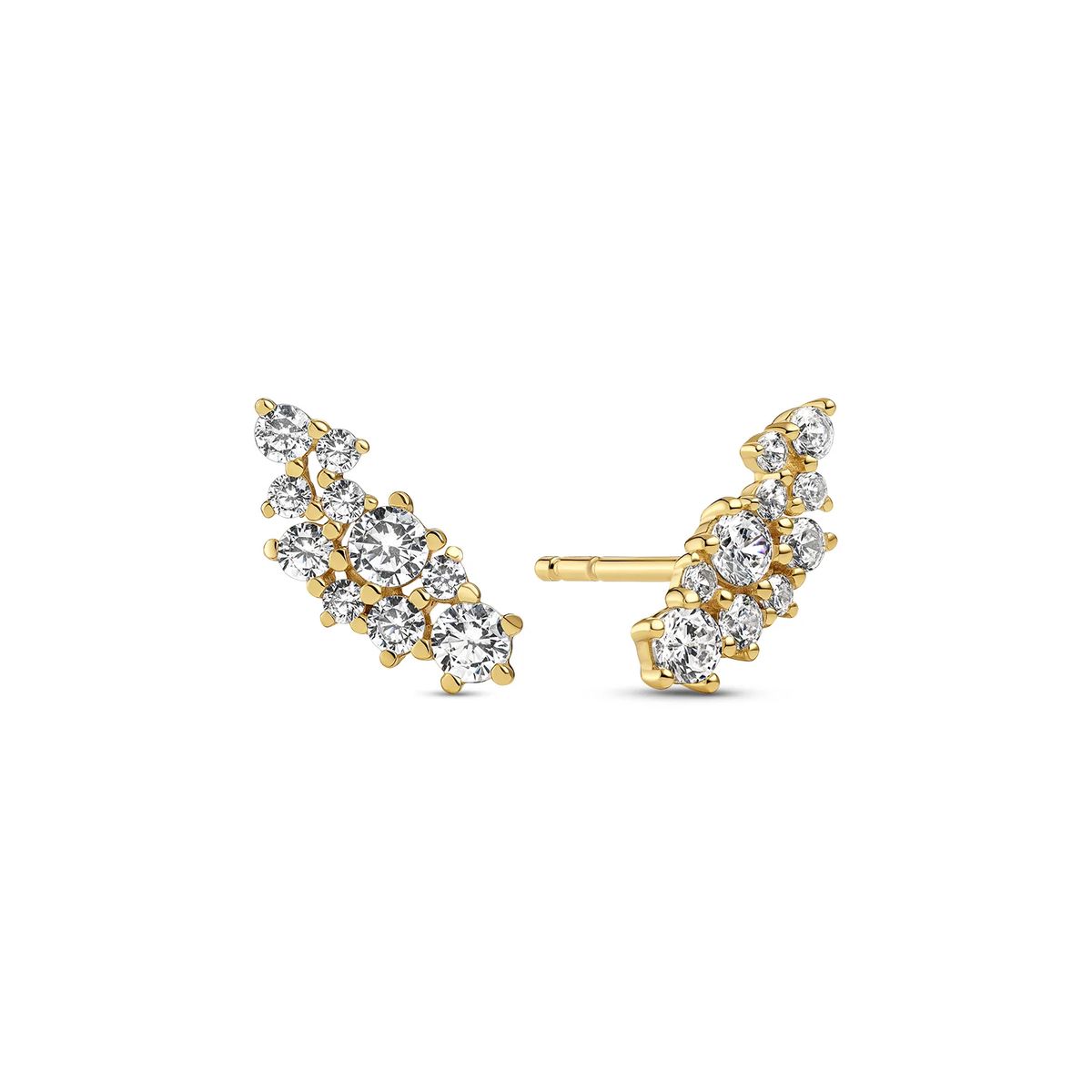 Elegante Ohrklemmen mit Steinkluster