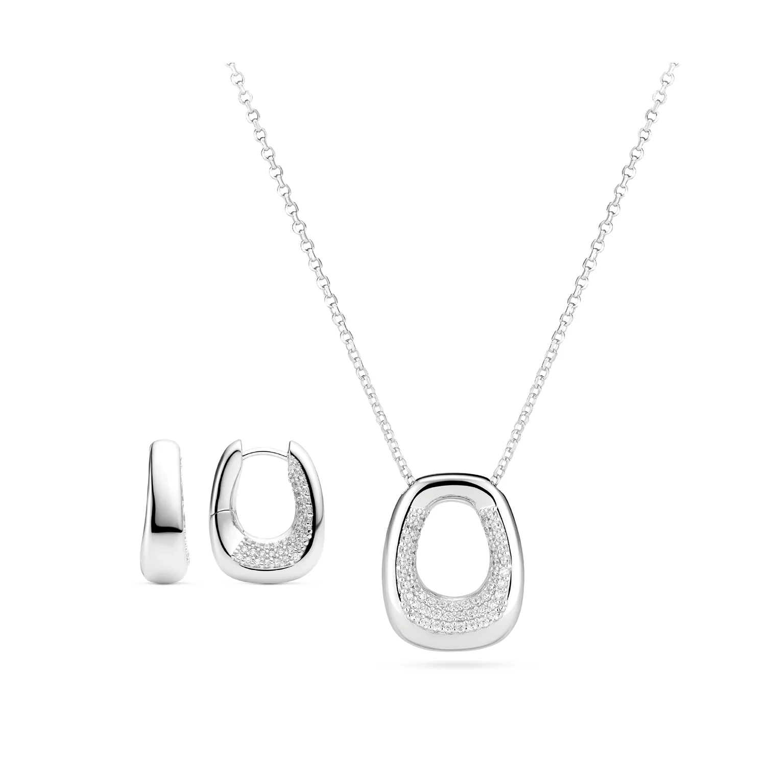 Schmuckset mit organischen Formen