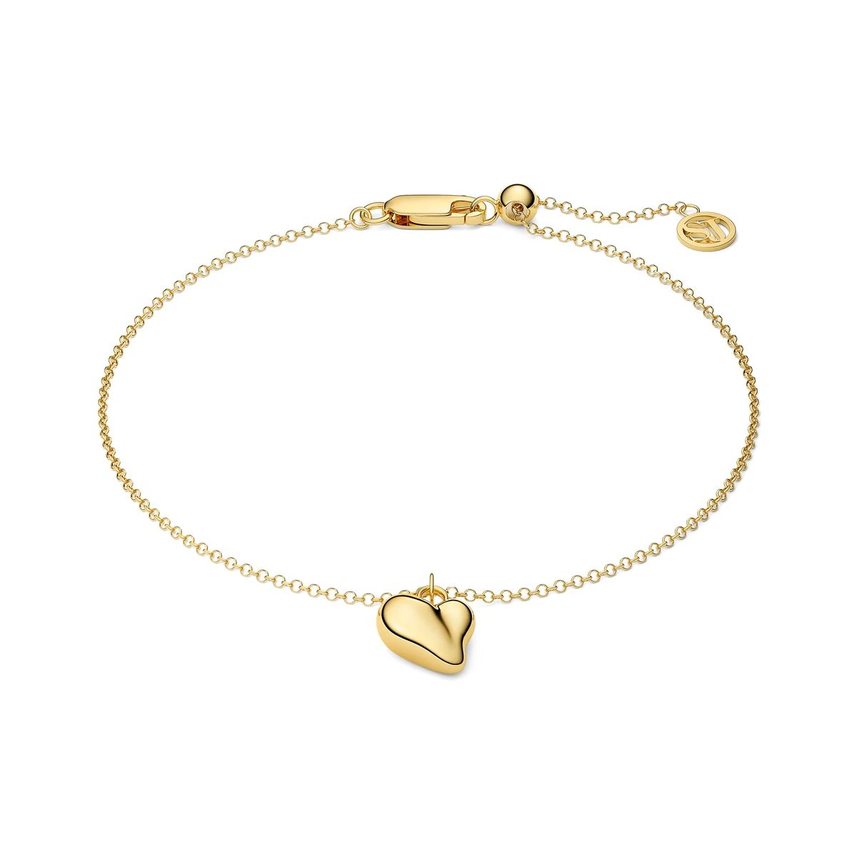 Filigranes Gliederkettenarmband mit Herzanhänger