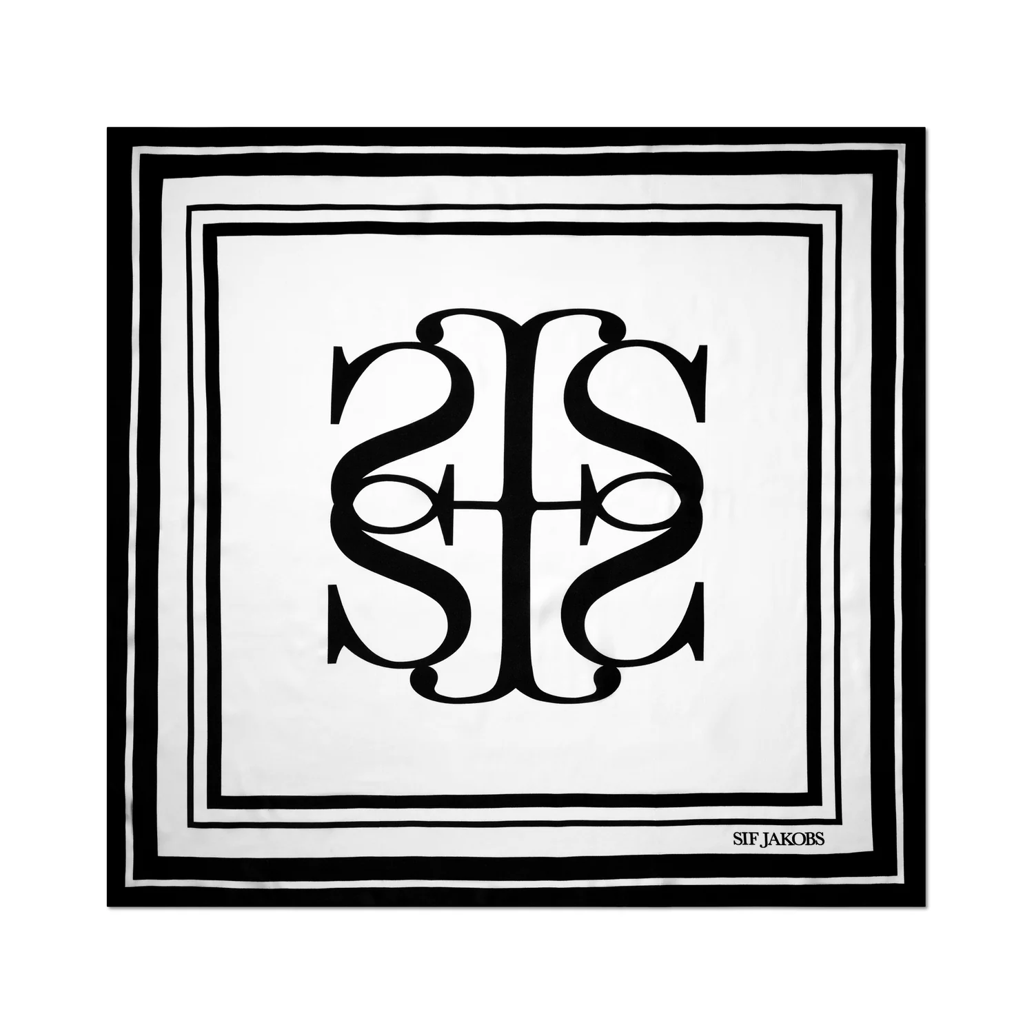 Quadratisches Seidentuch mit Grafik-Logo