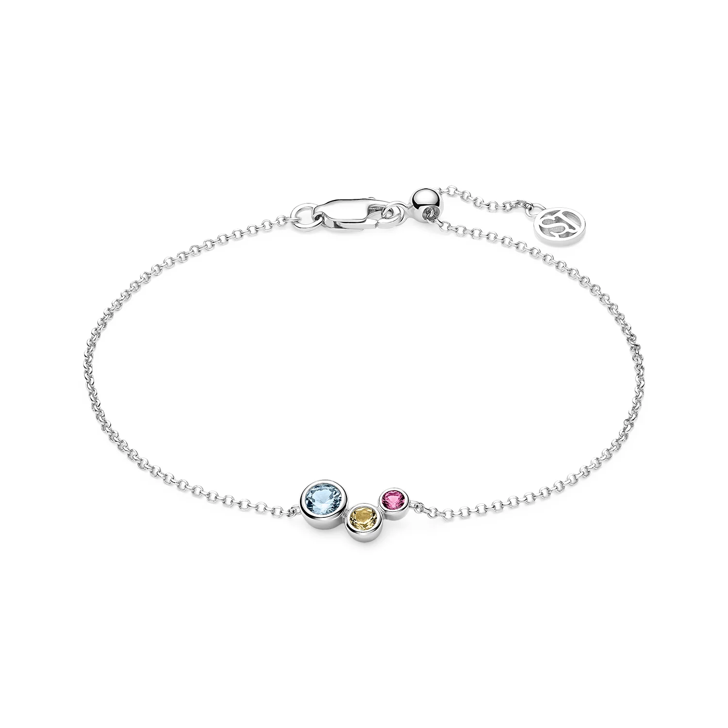 Filigranes Armband mit bunten Steinen