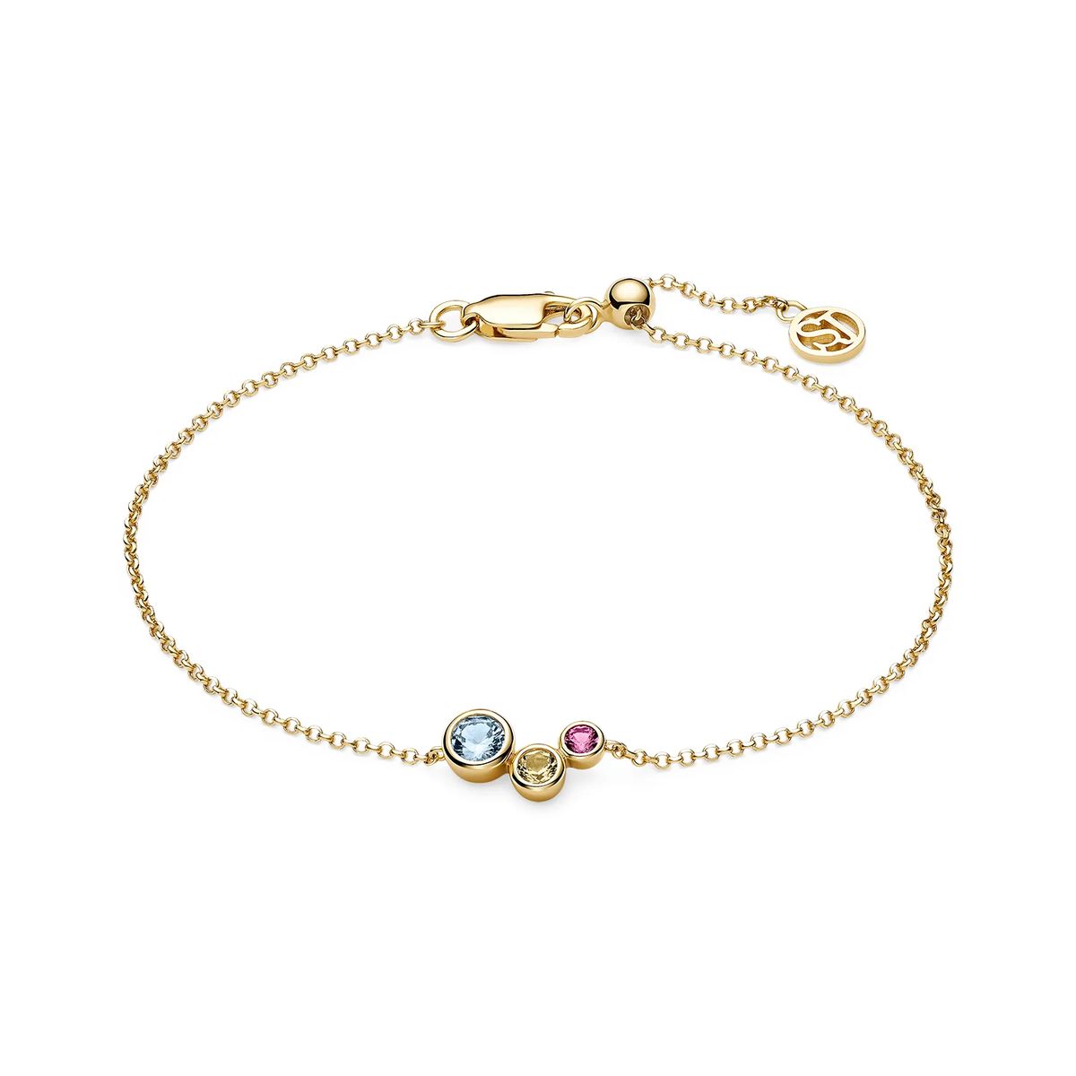 Trio Edelstein Cluster Armband