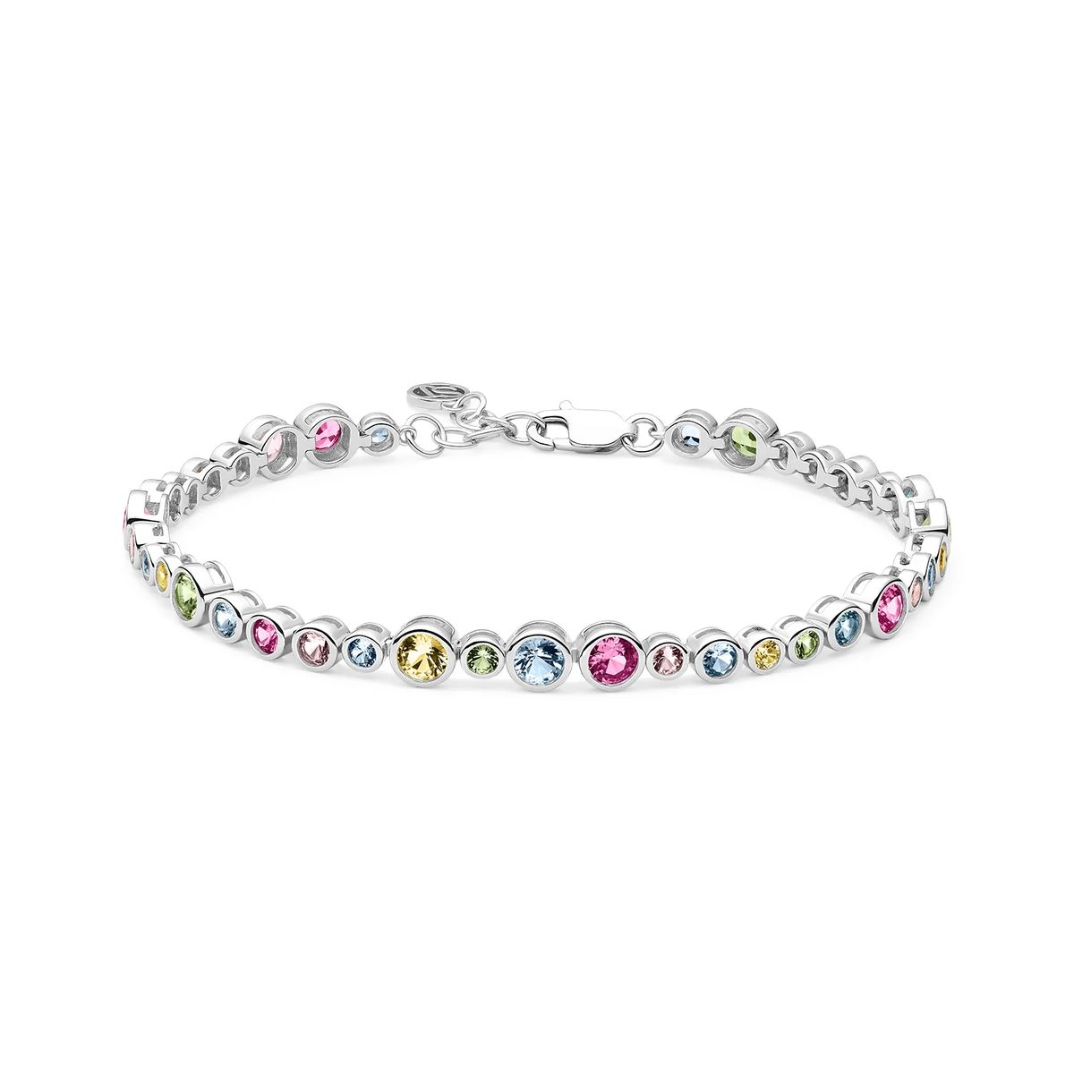 Farbiges Armband mit Zargenfassung