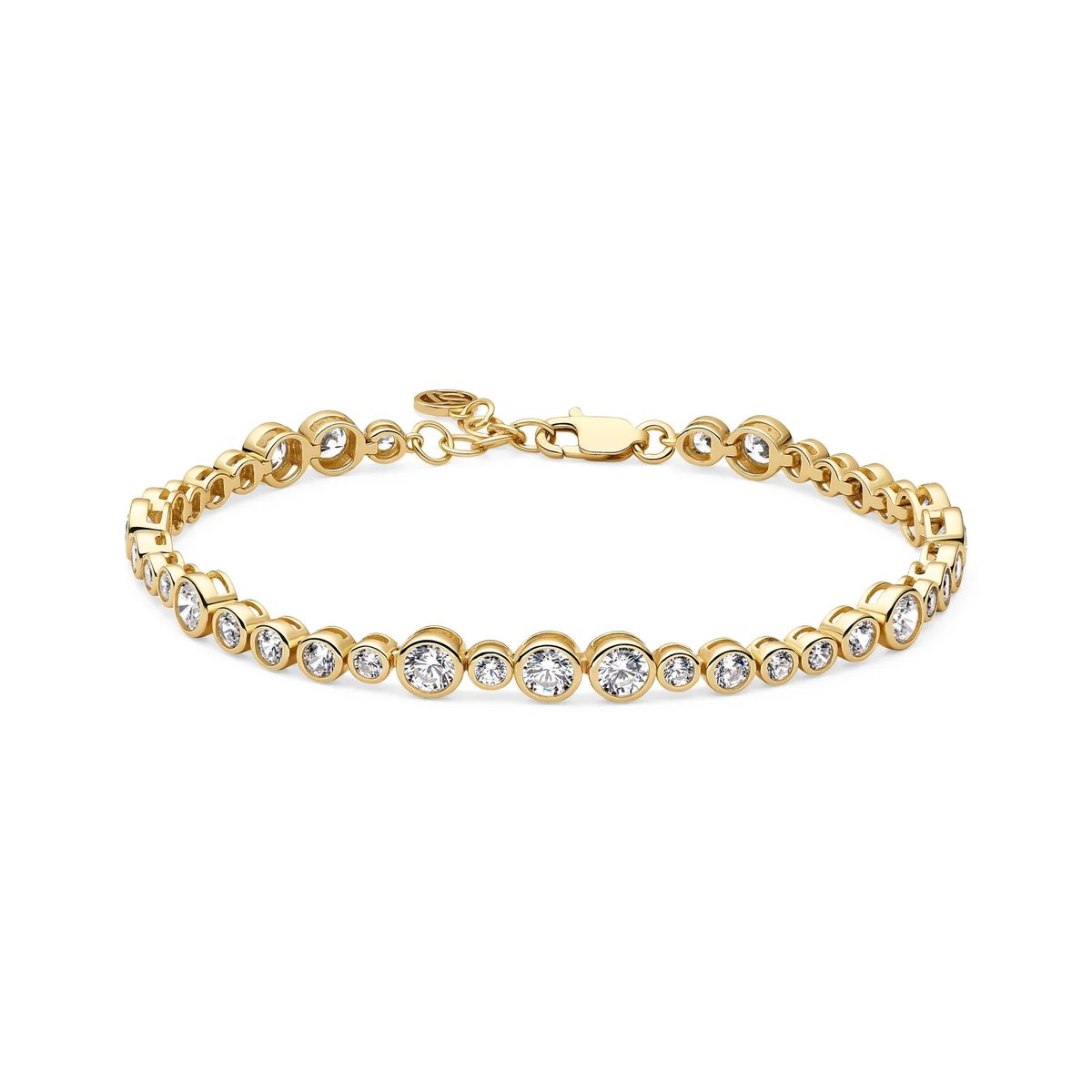Armband mit abgestuften Zirkonia-Fassungen