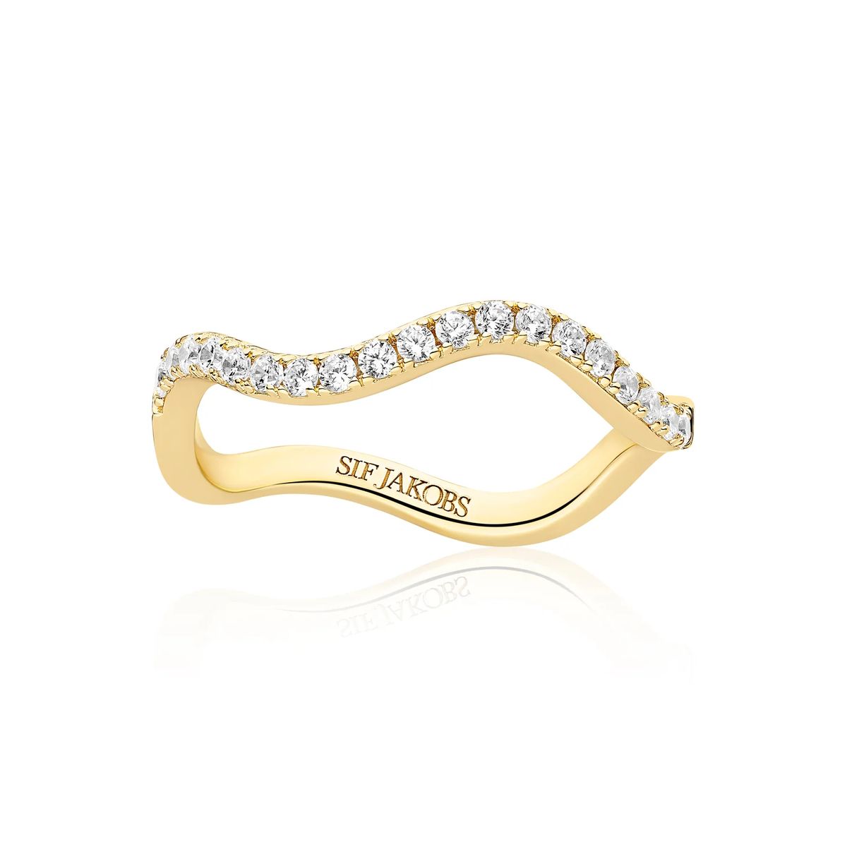 Pavé-Bandring in Wellenform