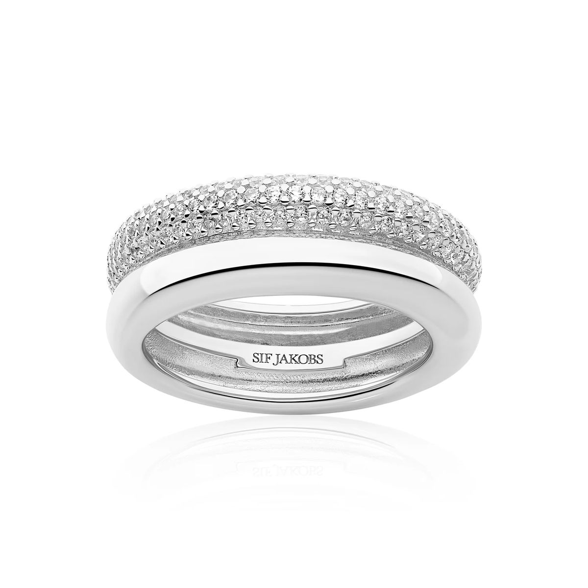 Eleganter Pavé-Ring im Stapel-Design