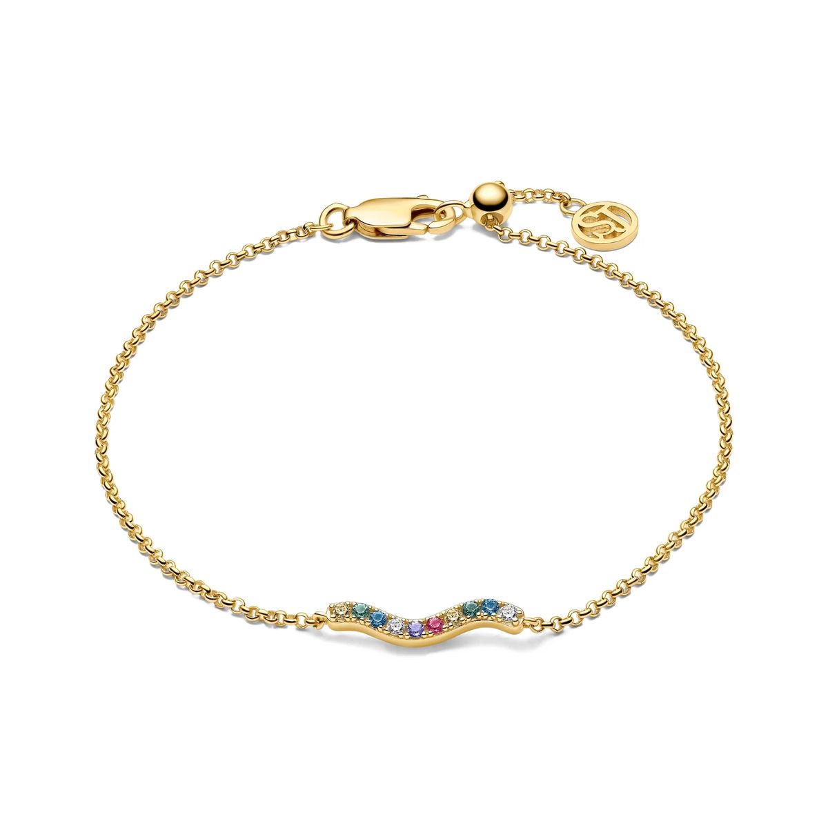 Zartes Armband mit bunten Wellen