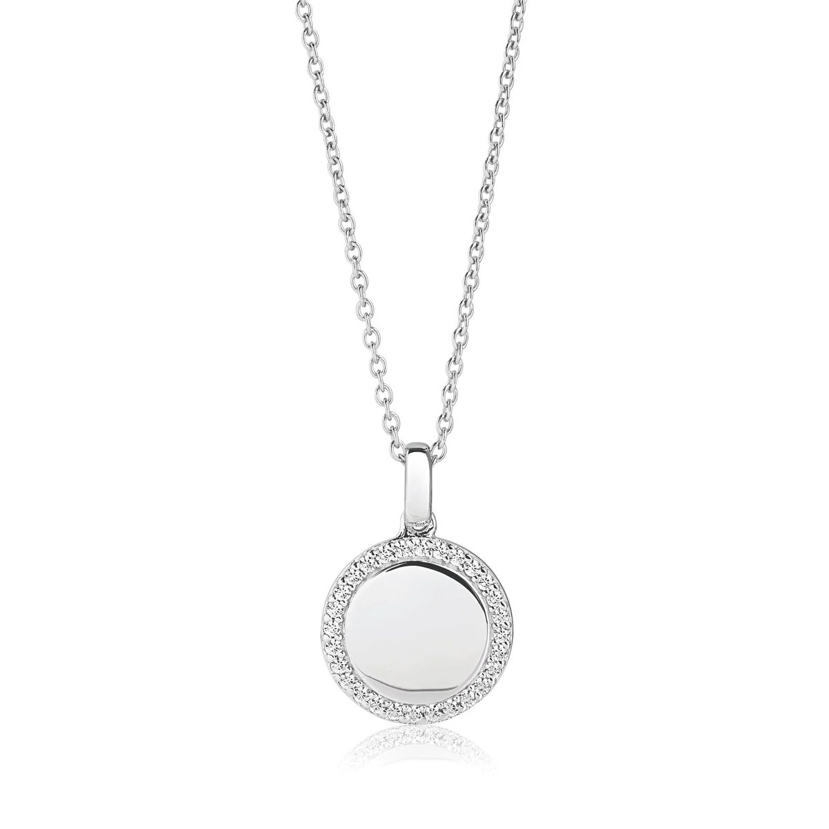 Rundhalskette mit Glitzerstein-Halo