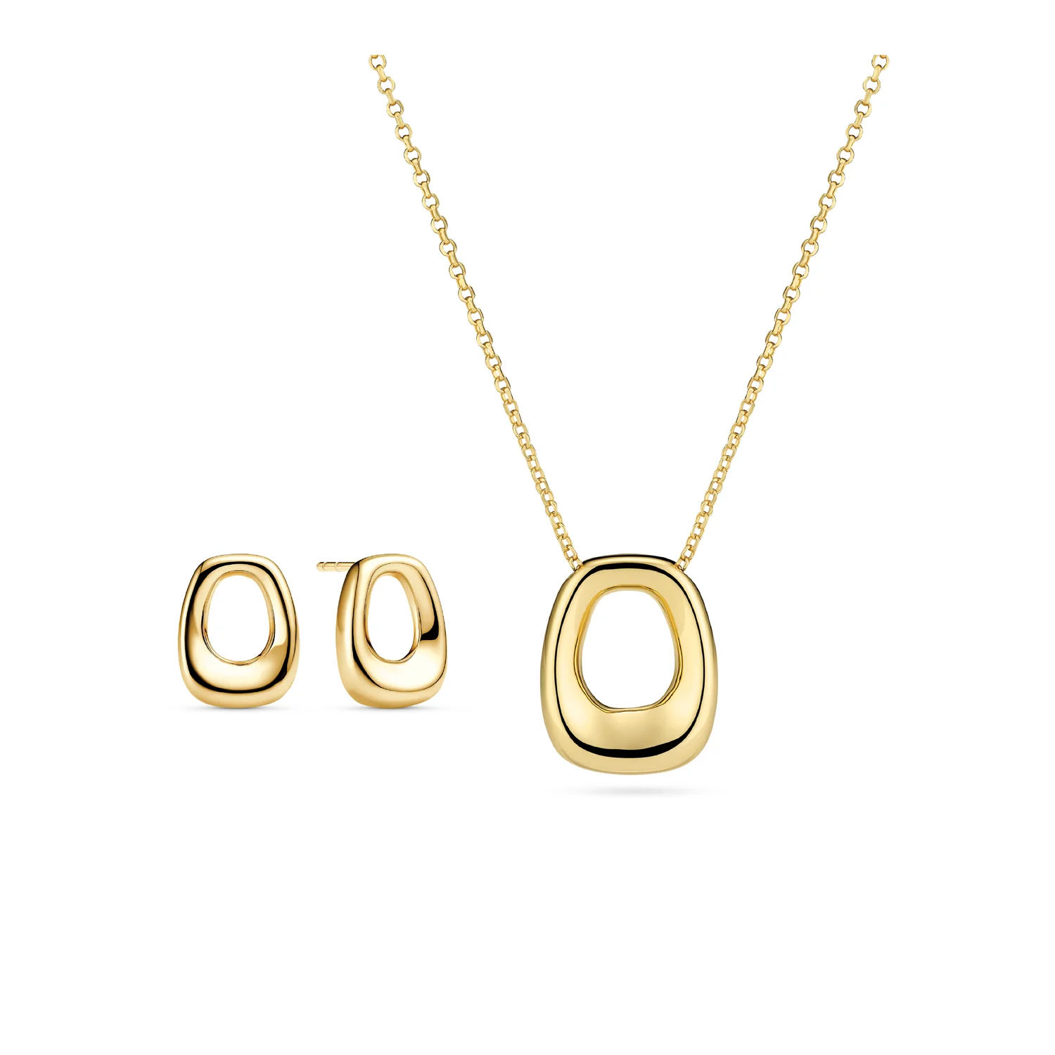 Schmuckset mit skulpturalem Anhänger