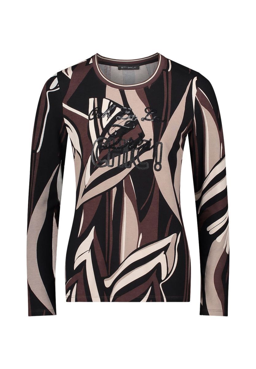 Langarmshirt mit Grafikmuster