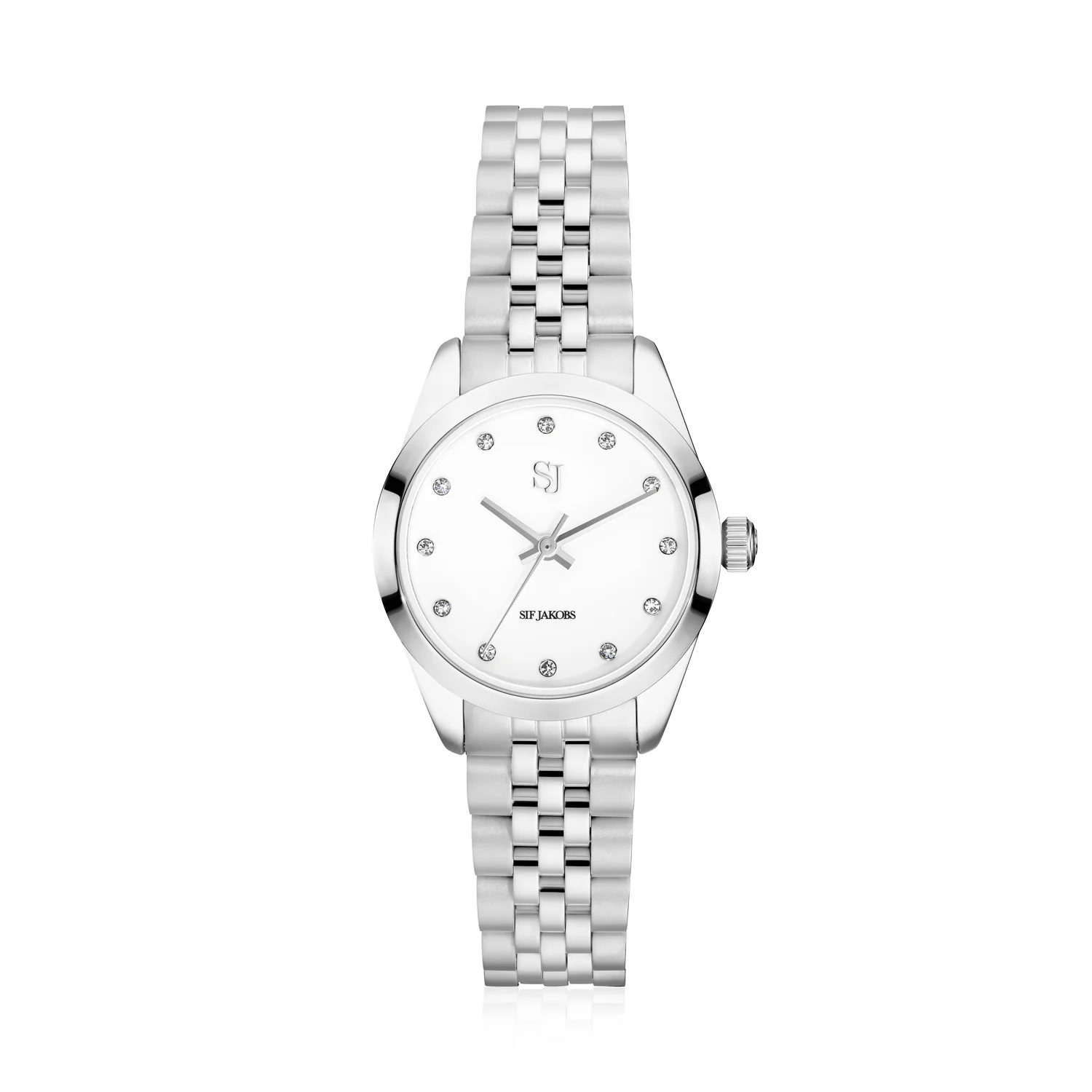 Elegante Uhr mit Kristall-Indizes