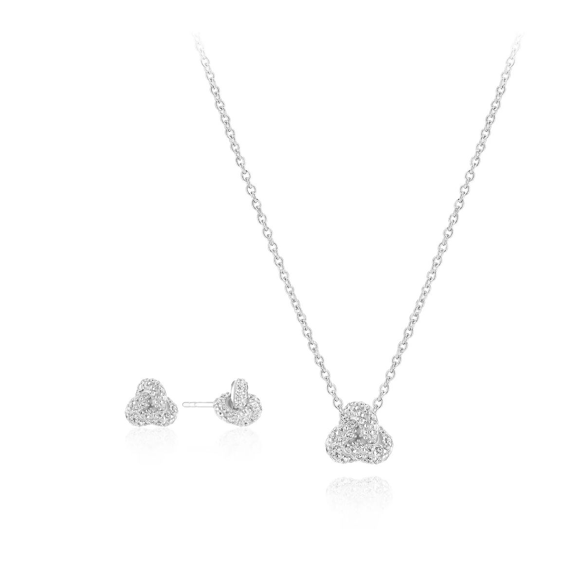 Funkelndes Schmuckset mit Knoten-Design