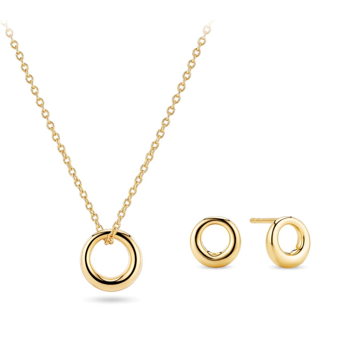 Minimalistisches Rundes Schmuckset