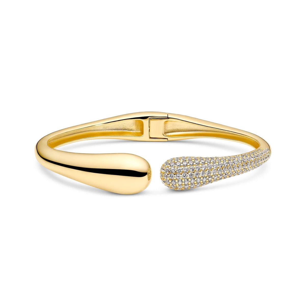 Goccia Pave Tropfen Armreif