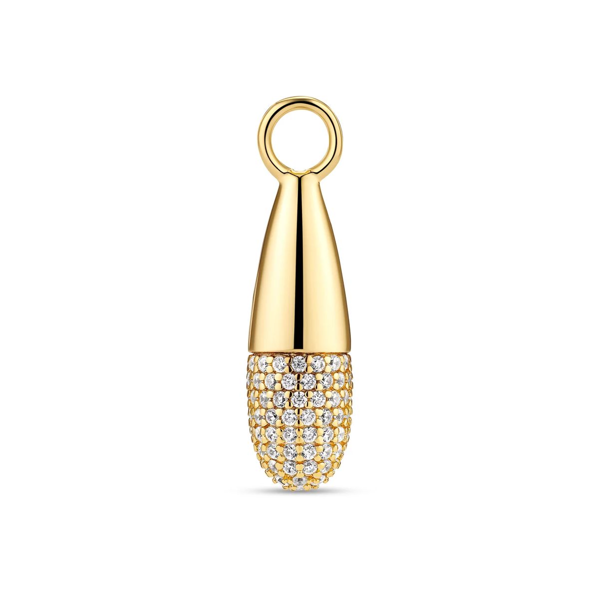 Eleganter Pavé Tropfenanhänger