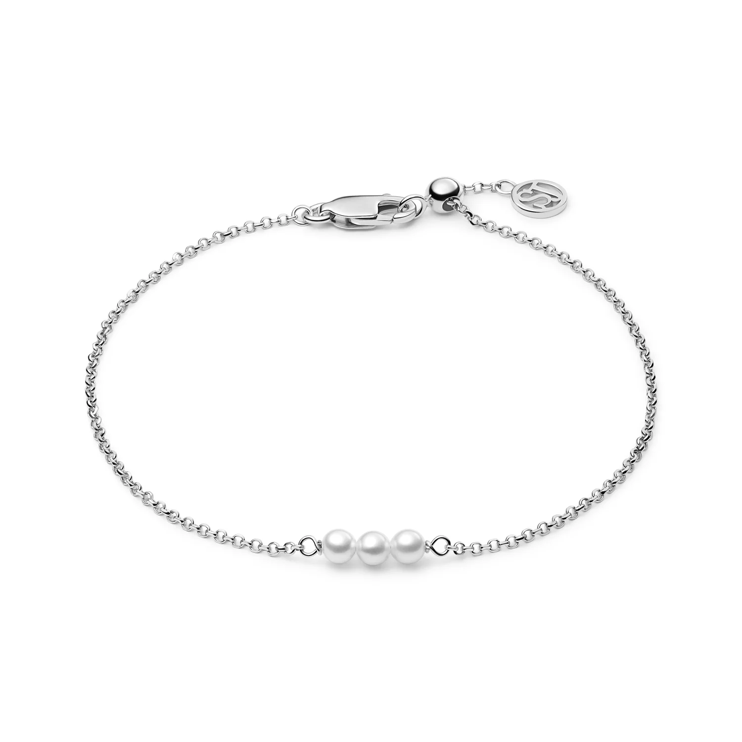 Elegantes Gliederketten Armband mit Perlen