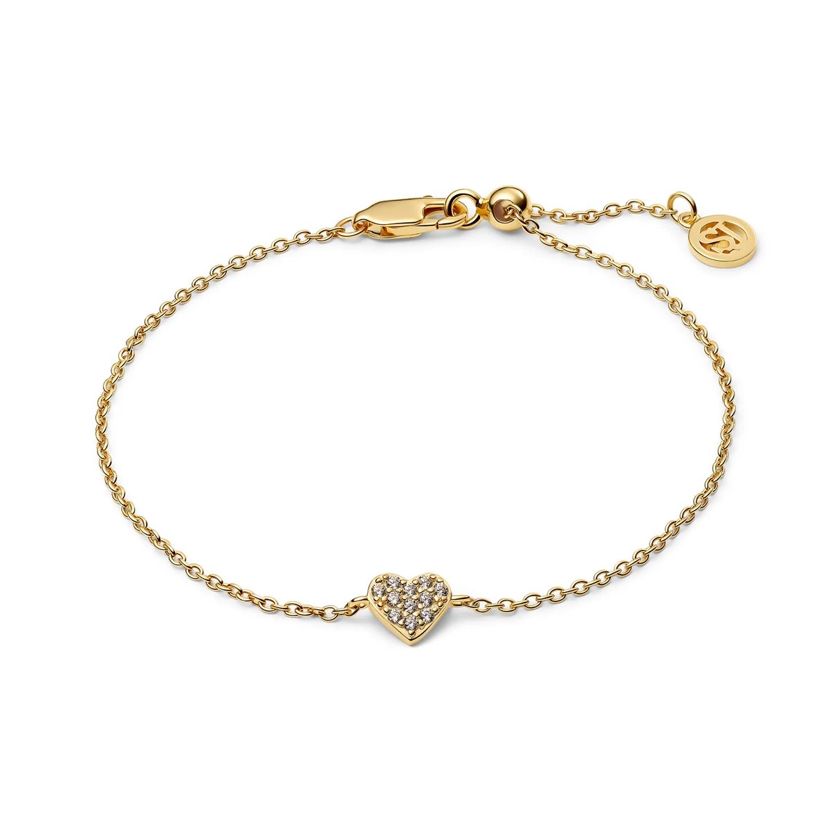 Zierliches Pavé-Herz-Armband