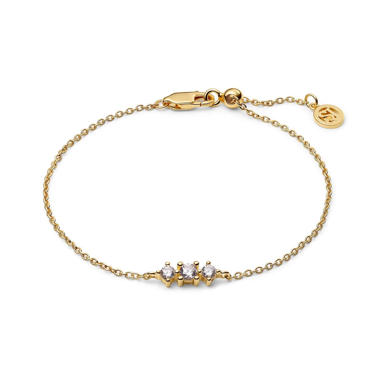 Filigranes Armband mit drei Steinen