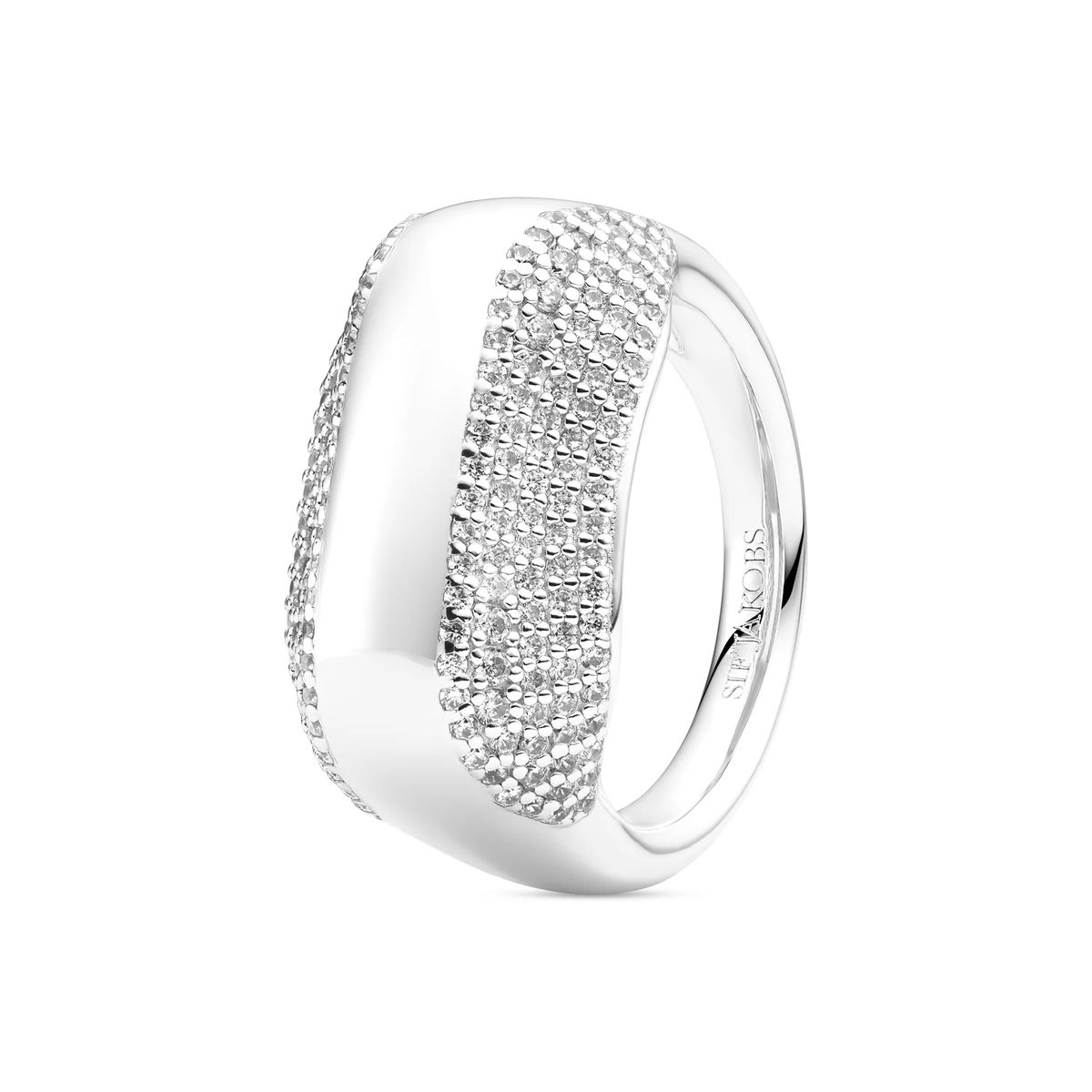 Breiter Ring mit Pavé-Besatz