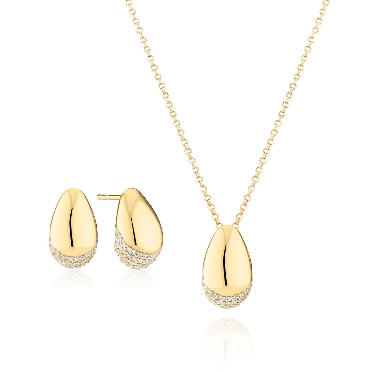 Goccia Schmuckset in Tropfenform