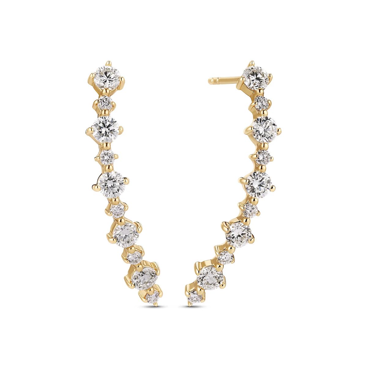 Brillante Graduierte Diamant Ear Climber