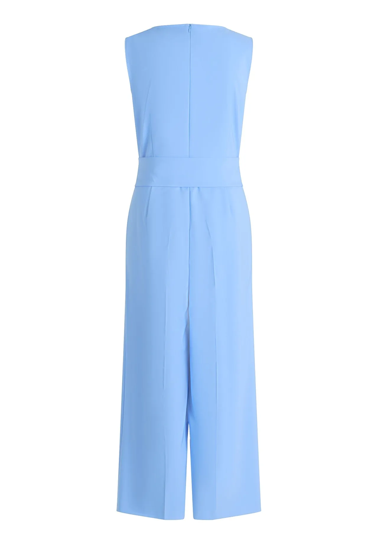 Ärmelloser Jumpsuit mit verkürztem Bein und Gürtel